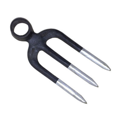 30020112 Ojo redondo de agujero de acero carbono metal tres tinas forjado agricultura excavación hornos de horquilla de jardín