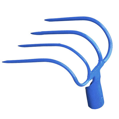 HK10051 acero al carbono forjado agricultura horquilla de gancho para jardinería excavación acero curvo rastrillo de horquilla