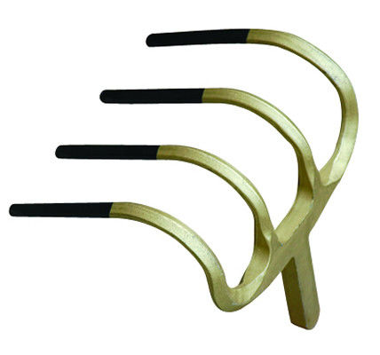 HK10054 Acero al carbono Tinas cuadradas forjadas Jardín agrícola excavación gancho de acero Rayo de tenedor curvo