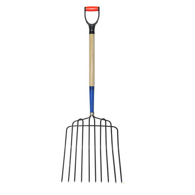 1055012 10 tenas con agarre D horquilla de heno de acero horquilla de jardín horquilla de cultivo horquilla de estiércol horquilla