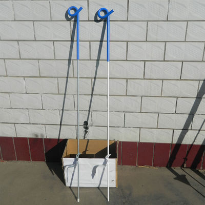 Postes de cercado eléctrico PP02 para potreros, tipo pigtail, metálicos, portátiles, con pie en espiral, acero de resorte
